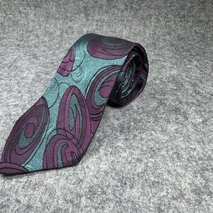 VTG Paul Rodon The Collection Tie 100%‎ Silk USA Multicolor Artistic Flare